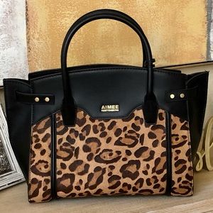 AIMEE KASTENBERG NWOT- Hair calf/Leather Satchel Leopard/Cheetah Print